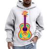 VBARHMQRT Chandail pour Hommes Chandail à Capuchon à Manches Longues pour Hommes Style Carnaval Décontracté à Imprimé Guitare