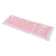 thumbnail image 4 of Keyboard Keycaps 110 Keys FOS Step OEM Height 2 Color Injection Molding Computer AccessoriesPink White Characters, 4 of 14