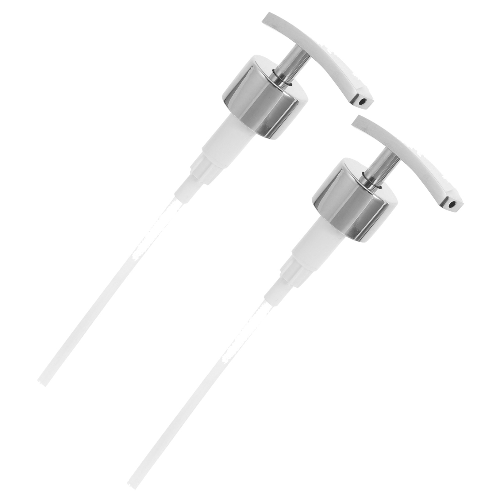 OUNONA 2-Pack Metal Pump Nozzle Replacement for Lotion and Dish Soap Bottles, and Easy to Install