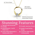 thumbnail image 3 of Cate & Chloe Dahlia 18k Yellow Gold Plated Pendant Necklace with Swarovski Crystal Gift for Women, 3 of 8