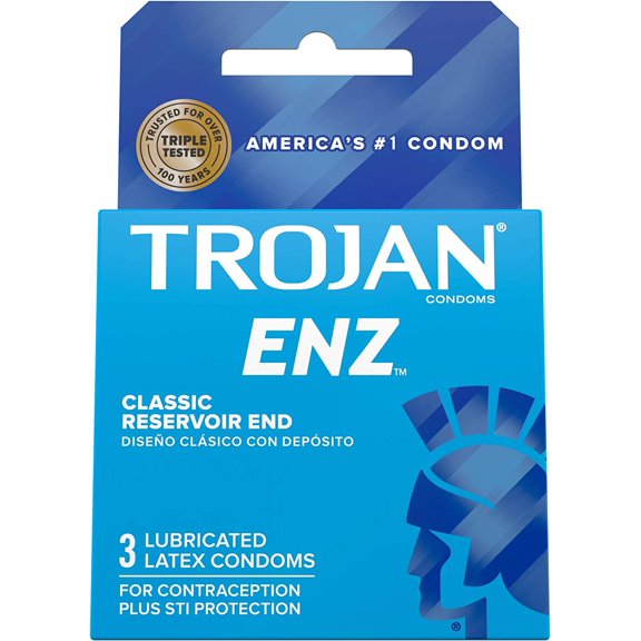 Trojan-Enz Lubricated Latex Condoms - 3 Ea, 6 Pack