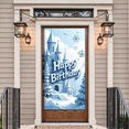 thumbnail image 6 of LUUFILx Frozen Snow Castle Backdrop Happy Birthday Banner Winter Wonderland Castle Background Photography Props Party Supplies Festive Decorations, 6 of 8