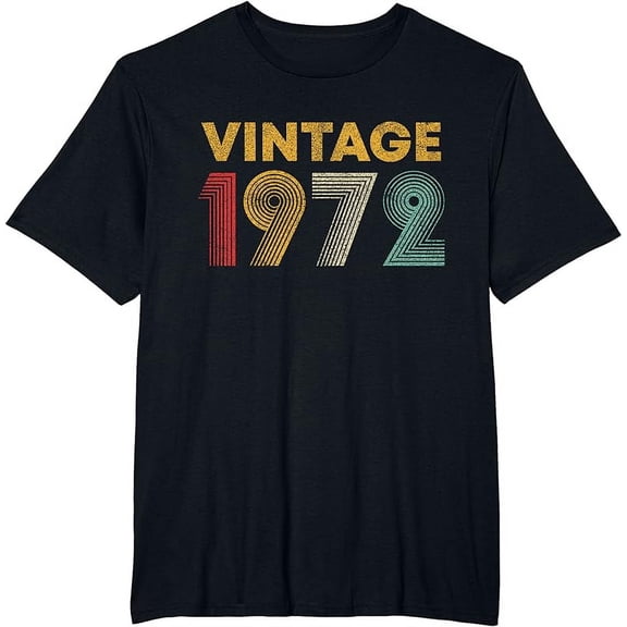 Vintage 1972 51st Birthday Gift Men Women 51 Years Old T-Shirt