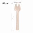 thumbnail image 1 of 100Pcs Disposable Mini Wooden Spoons Forks Dessert Ice Cream Wedding Party Tableware, 1 of 7