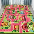 thumbnail image 2 of Kids Carpet Playmat Rug 59"x39.4", Car Rug for Kids Cars, Non-Slip Town City Road Map Kids Rug for Playroom Bedroom Boys, Kids Car Mat Road Rug, Track Rug Car Play Rug for Kids (59X39.4 INCH-Pink), 2 of 6