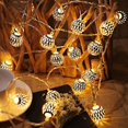 thumbnail image 5 of 1,5 M 10 LED Bola Marroquí Luces De Cadena Solar Iluminación Decorativa Impermeable Al Aire Libre Para El Hogar, Jardín, Fiesta, Festival - Blanco Cálido, 5 of 5