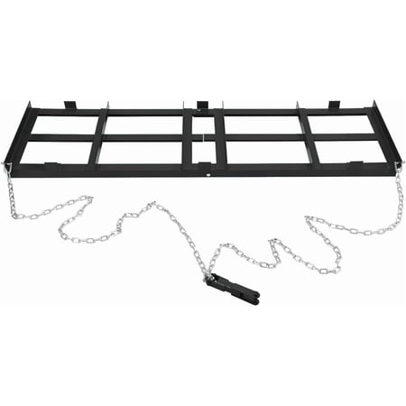 6 FT Tow Behind Drag Harrow - Heavy Duty Driveway Grader with Adjustable Bars and 72 Inch Chain for ATV UTV Tractor Mower Lawn Leveling and Gravel Raking