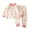 Pink#2, variant on Utoimkio Toddler Baby Boy Girls Warm Pajama Set Kids Cute Bear Print Long Sleeve Crewneck Pullover Tops & Pjs Pants Set Fall Winter Sleepwear Clothes