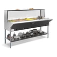 thumbnail image 6 of Five Pan Open Well Electric Steam Table with Undershelf and Sneeze-Guard, 240V, KM-OWS-5SG., 6 of 7