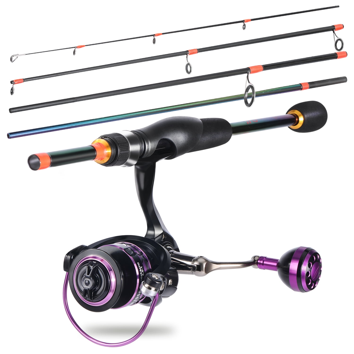 Sougayilang Multicolor Spinning Rod and Reel Set Portable Fishing Rod