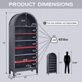 thumbnail image 3 of SinCiDo Tall Arched Bookshelf, 7-Tier Open Shelf Bookcase, Medium Density Fiberboard, 3 of 7