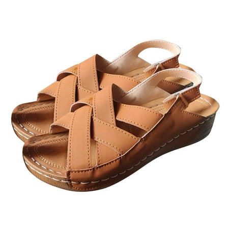

Pyhlmscde Womens Sandals Platform Sandal Open Toe Slingback Beach Sandals Comfy Walking Sandal Summer Casual Shoes