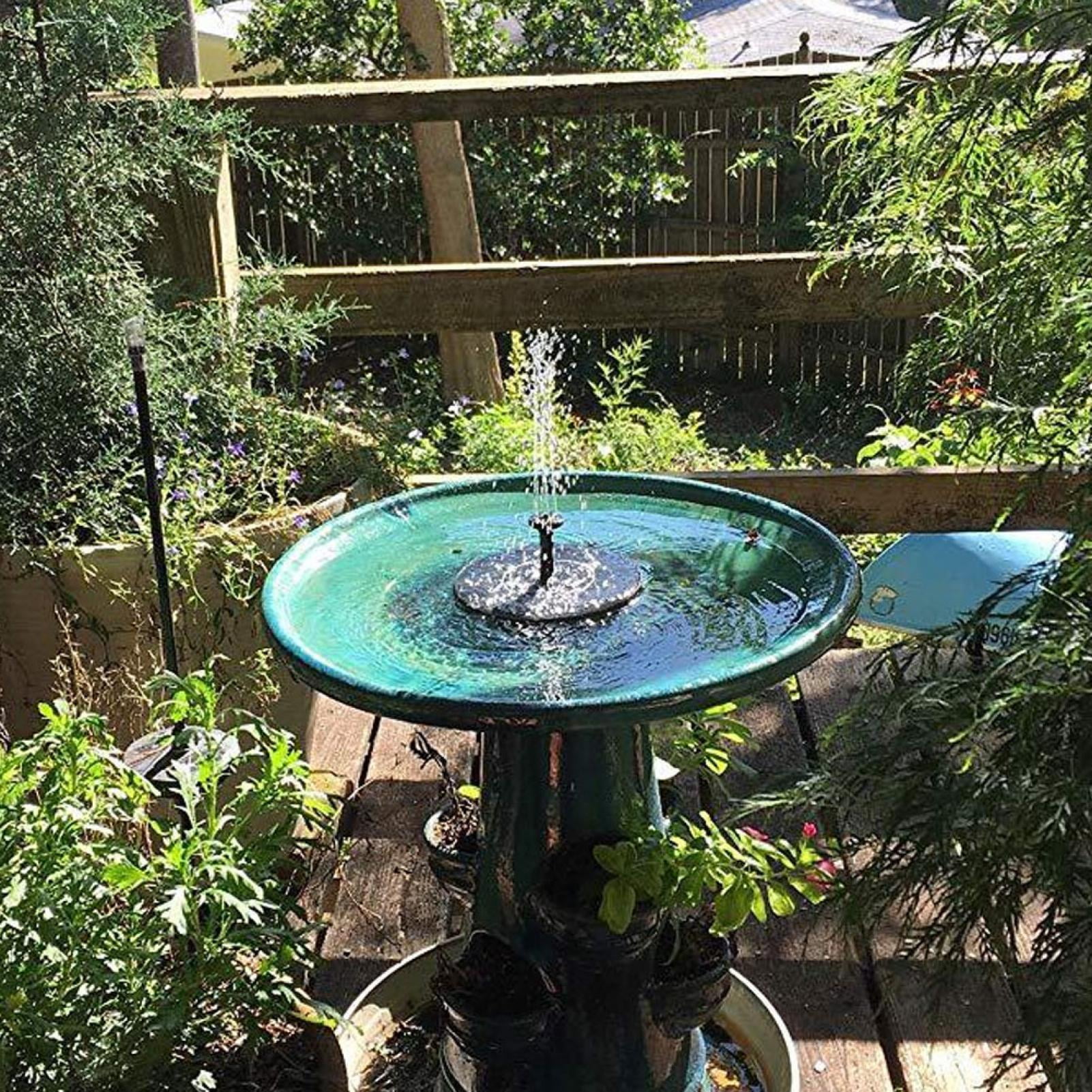 Neuf Solaire Fontaine Pompe à énergie Solaire Oiseau bain fontaine pour étang de jardin 