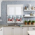 thumbnail image 6 of Christmas Kitchen Curtains and Valances Set, Red Xmas Gnome Farmhouse Pine Tree Forest Snowflakes Rod Pocket Window Valance Window Curtain Panels for Living Room Bedroom Laundry, 27.5x24in, 3 Pieces, 6 of 7