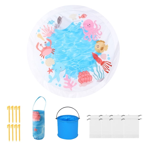 Naiovety Imprescindible para el verano: manta de piscina y playa para niños, piscina infantil para bebés, juguetes de playa. Deportes acuáticos rotundidad 1.4 m x 1.4 m