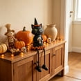 thumbnail image 2 of Halloween Dangling Leg Shelf Sitters Set Cute Mummy Ghost Witch Resin Figurines Decor,Orange, 2 of 5