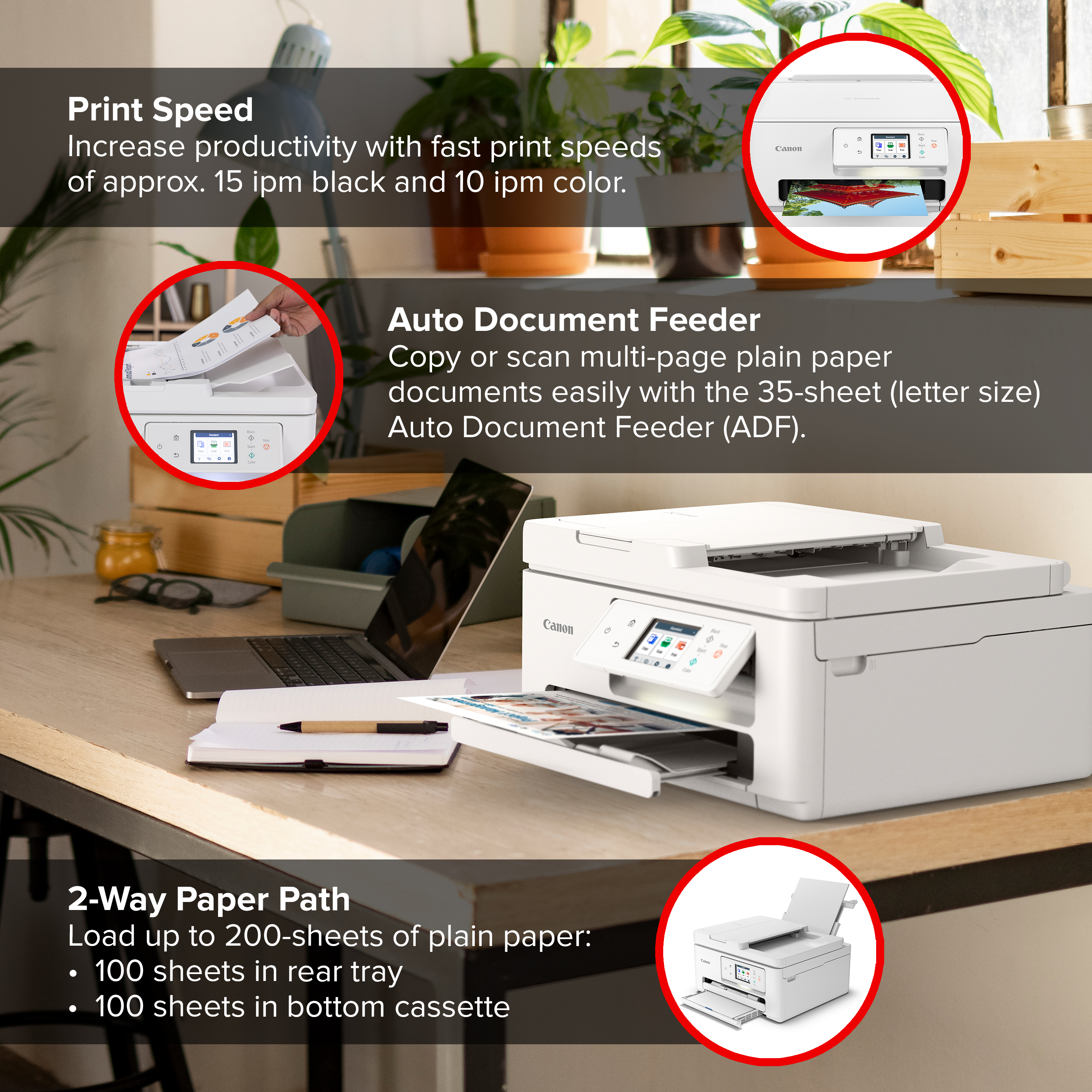 Canon PIXMA TR7820 Wireless All-in-One Inkjet Printer photo 3