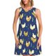thumbnail image 1 of Fotbe Funny Chicken Vestido de Verano sin Mangas para Mujer – Vestido Midi Línea A, Estilo Camiseta Floral, Vestido Playero Casual y Fluido, 1 of 7