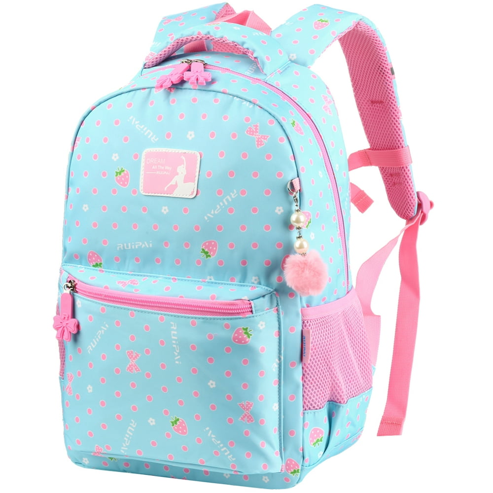 List 94+ Images girl in blue jacket and pink backpack Stunning