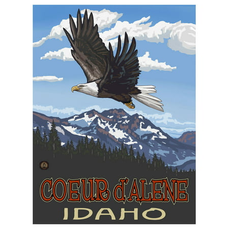 Coeur d Alene Idaho Travel Art Print Poster by Paul A. Lanquist (9