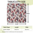 thumbnail image 2 of Beige Skull Crow Flower Pattern Square Fitted Tablecloth with Elastic Edge,Square Table Cover,Washable Elastic Table Cover for Home Kitchen Party Decor 36"x36", 2 of 6