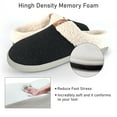 thumbnail image 5 of Women Slippers, House Cozy Slippers for Womens, Soft Wool-Like Plush Slippers for Indoor & Outdoor with Memory Foam Non-Slip Sole, Black, Size 11-12, 5 of 5