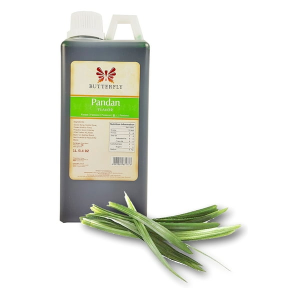 Butterfly Pandan Paste Flavoring Extract Restaurant Size 1 Liter, 33.8 Oz.