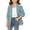 Blue, variant on Girls School Blazer with 3/4 Sleeves Solid Color Wrinkle-Resistant Suit Jackets Button Front Jacket for Wedding Prom Party White Size 170