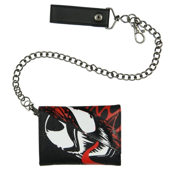Bioworld Marvel We are Venom Character Design Tri-Fold Snap Chain Wallet