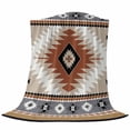 thumbnail image 6 of Brown Gray Boho Blanket Soft Cozy Warm Throw Blanket for Couch, Plush Fuzzy Flannel Fleece Blankets for Sofa, Southwestern Ethnic Abstract Geometric Bed Blankets Lightweight Gifts for Women, 30"x40", 6 of 9