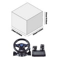 thumbnail image 2 of Controlador de vibración del volante de carreras ordenador USB volante del coche negro, 2 of 7