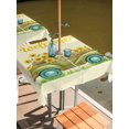 thumbnail image 3 of Square Outdoor Tablecloth with Umbrella Hole Sage Green Truck Outside Table Cloth Waterproof Patio Table Cover Farmhouse Sunflowers Watercolor Zipper Tablecloths for Picnic Party Camping 60x60 Inch, 3 of 8