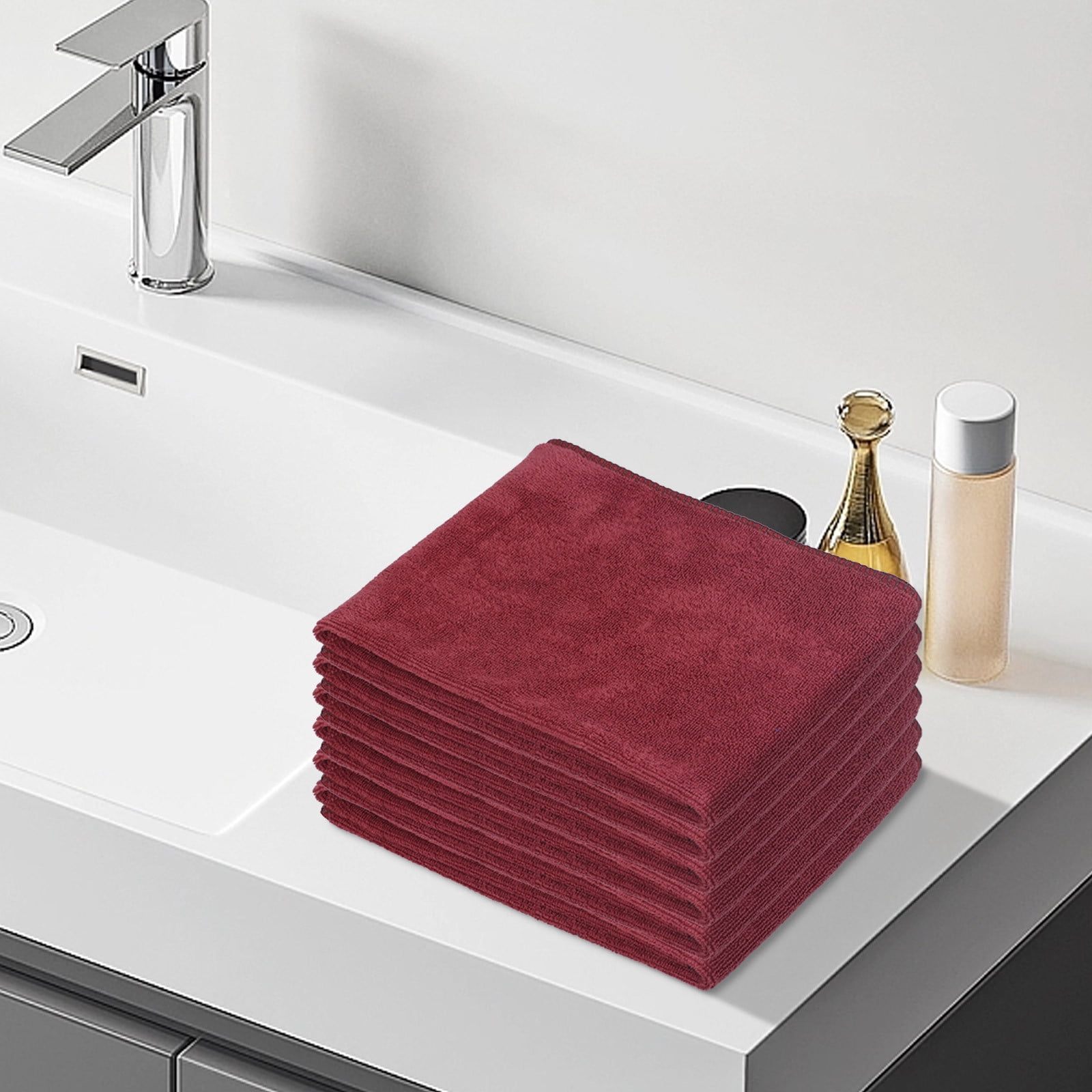 6-Pack Super Absorbent Quick-Dry Hair & Body Towels, 30x70cm Thickened Bath Towels for Home, Gym & Car Cleaning - Soft & Durable
