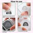 thumbnail image 4 of Rainbows Clear Rubber Stamps Sun Clouds Moon Stars Loves Heart Transparent Postmark Silicone Seals Stamp DIY Scrapbooking Paper Craft Photo Album Decorative, 4 of 9