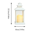 thumbnail image 3 of Christmas Lantern, LED Candle Lamp, Vintage Lantern Silhouette with Flameless Light for Mantels Tabletops Windows and Party Displays, Metal Frame and Plastic for Seasonal Home Use, 3 of 7