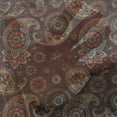 thumbnail image 3 of Paisley Tulle Curtains with Rod Pocket, Middle Pattern Tribal Art Bohemian Themed Composition Printed Image, Sheer Drape for Wedding Party 2 Panels, 7 Sizes, Burgundy and Dark Mustard, by Ambesonne, 3 of 3