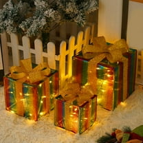 Elevated Christmas Decorations - Stackable Lighted Gift Boxes with Remote (Wedding & Party Centerpiece Displays)