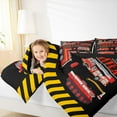 thumbnail image 5 of Manfei Fire Engine Bedding Comforter Set,Firefighter Twin Comforter Sets,Red Black Bedding Set For Teens Kid,Luxury Bedroom Decor Reversible,2 Pieces, 5 of 9
