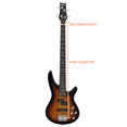 thumbnail image 4 of Hassch Electric Bass Guitar with Portable Bag, 4 String Bass Set with Strap, Plectrum, Amp Wire and Wrench Tool for Beginners, Sunset Color, 4 of 8