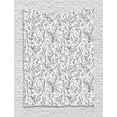 thumbnail image 1 of Floral Tapestry, Flowers Swirls Ivy with Leaves Indian Modern Paisley Inspired Image Sketchy Art, Wall Hanging for Bedroom Living Room Dorm Decor, 60W X 80L Inches, Black and White, by Ambesonne, 1 of 1