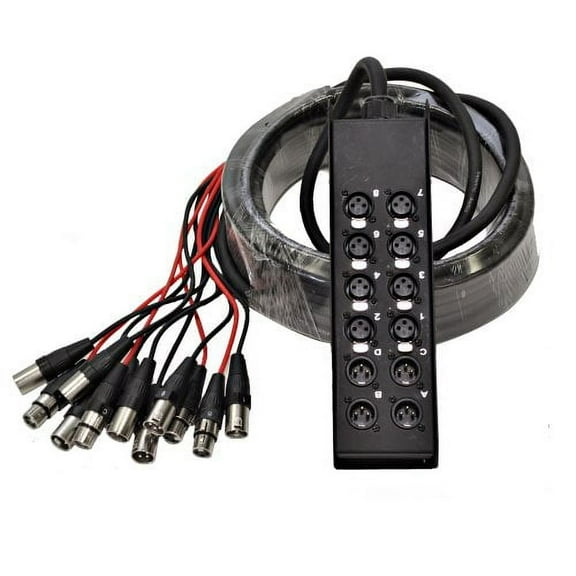 Seismic Audio SACB-8x4x50 50-Foot 8-Channel XLR Low Profile Circuit Board Snake Cable