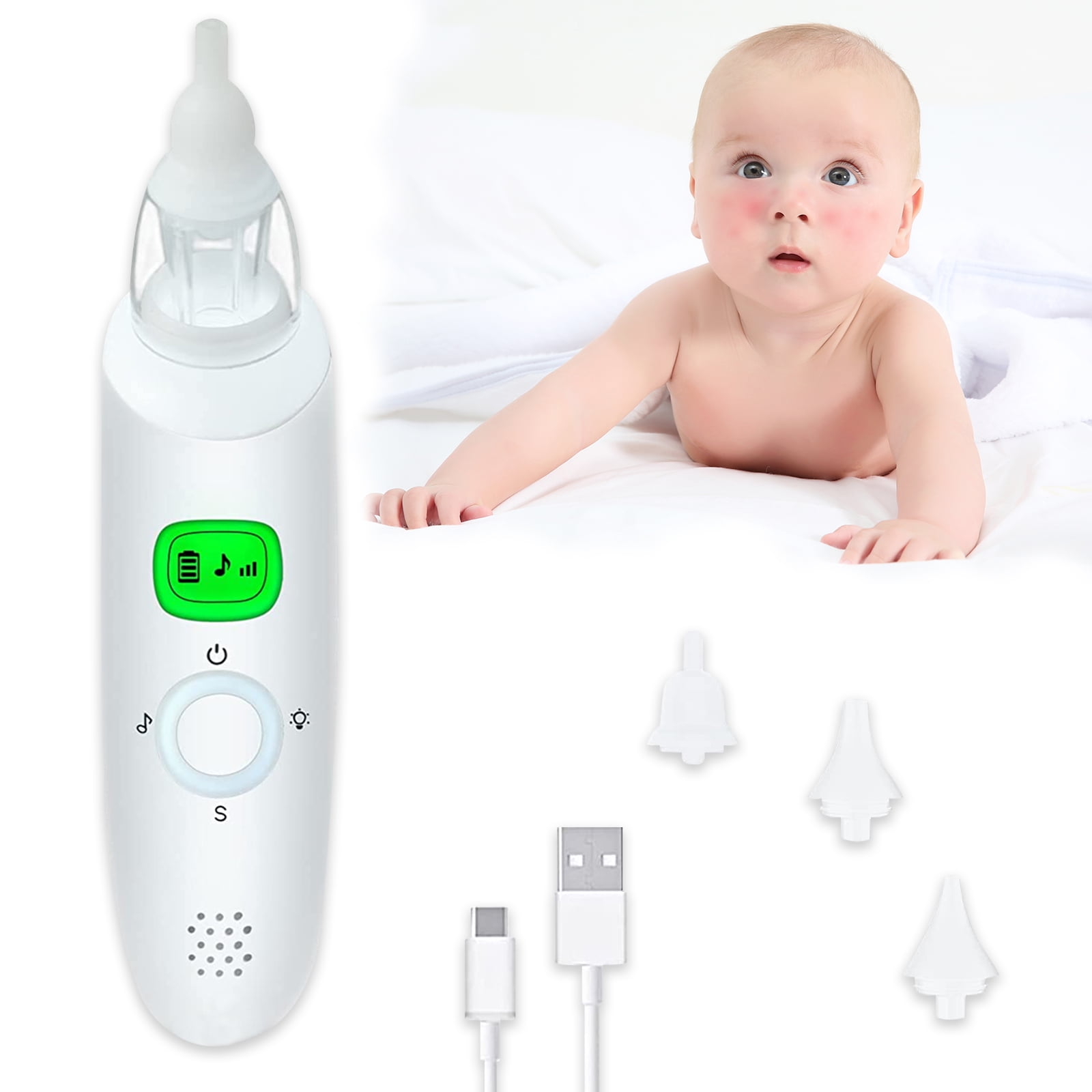 Baby's Nasal Aspirator Electric Nose Cleaner Hygienic to Newborn Infant Toddler 