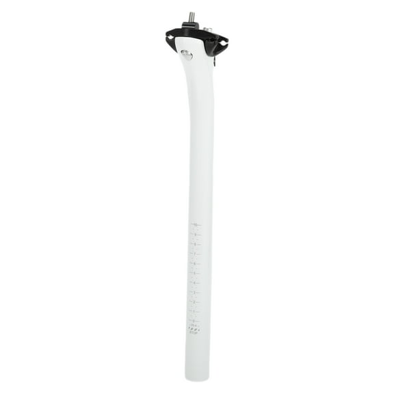 Unique Bargains Bike Seat Posts 25.4x350mm Lightweight Saddle Post Seat Tube White Carbon Fiber