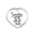 thumbnail image 1 of Someday We'll All Go Mad Quote Mirror Travel Magnification Portable Handheld Pocket Makeup, 1 of 3