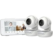Hubble Connected Nursery Pal Deluxe 5" Smart HD Twin Baby Monitor and 2 Cameras with Built-in Rechargeable Batteries to Use at Home Or On The Go