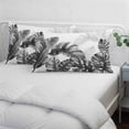 thumbnail image 4 of Grey Black Leaves Pillow Covers Queen, Summer Botanical Watercolor Leaf Soft Brushed Microfiber Breathable Throw Pillow Covers, Decorative Pillowcase with Zipper for Couch Sofa Bedroom 20"x30", 4 of 9