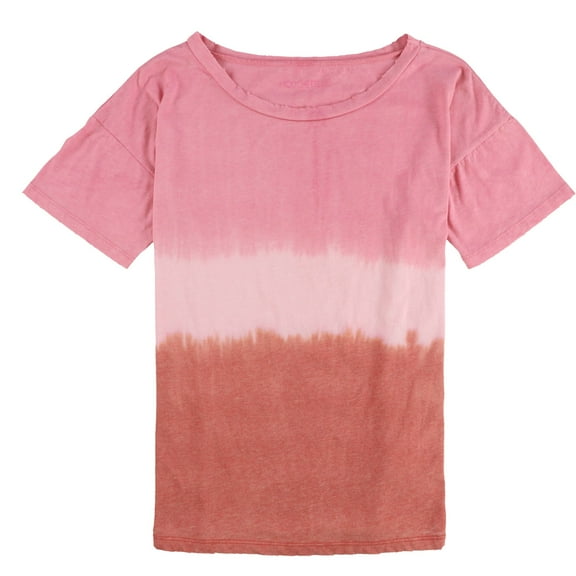 Mouchette Womens Faded Boyfriend Basic T-Shirt, Pink, X-Small