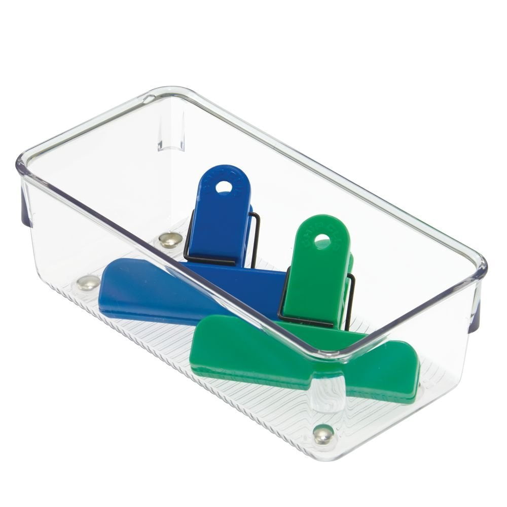 iDESIGN LINUS 52330 Drawer Organizer, Plastic, Clear, 6 in OAL, 2 in OAH, 3 in OAW