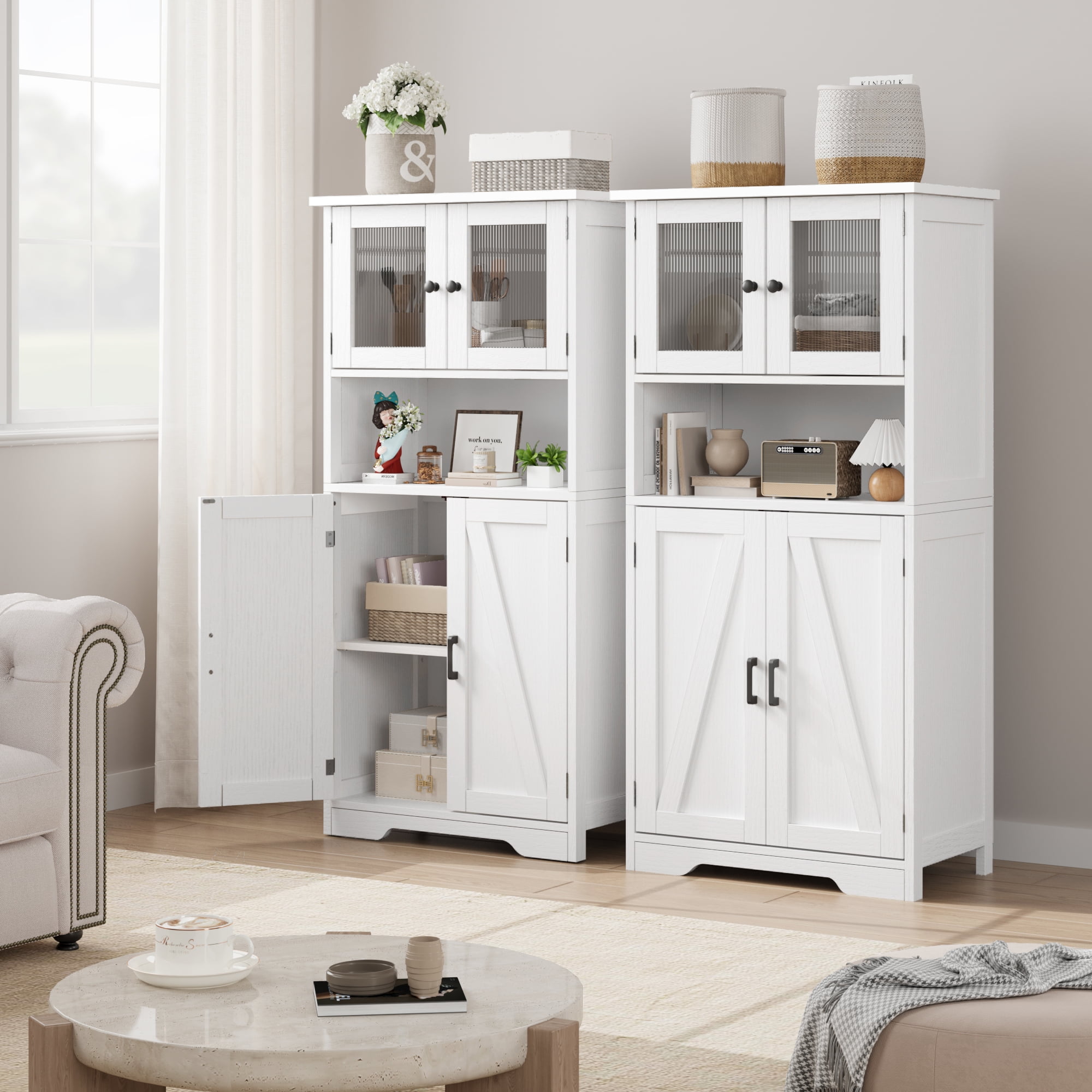 CuisinSmart Kitchen Pantry Storage Cabinet, White, 11.8''