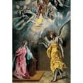 thumbnail image 2 of El Greco (Domenikos Theotokopoulos) 18x24 Gold Ornate Framed and Double Matted Museum Art Print Titled - The Annunciation, 2 of 4